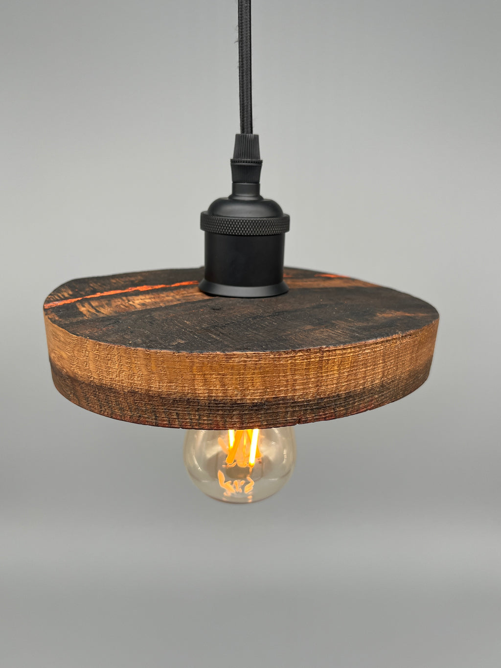 Glühwürmli – Holz Lampenschirm, Eiche aus Weinfass