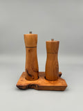 Pfeffer- und Salzmühle Set mit Brettli – Weissdorn