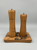 Pfeffer- und Salzmühle Set mit Brettli – Eiche