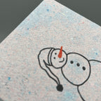 Karte handgeschöpft – Schneemann