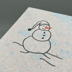 Karte handgeschöpft – Schneemann