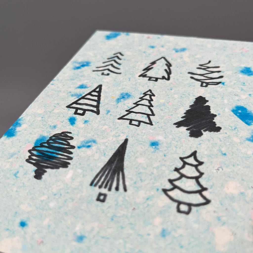 Karte handgeschöpft – Oh Tannenbaum