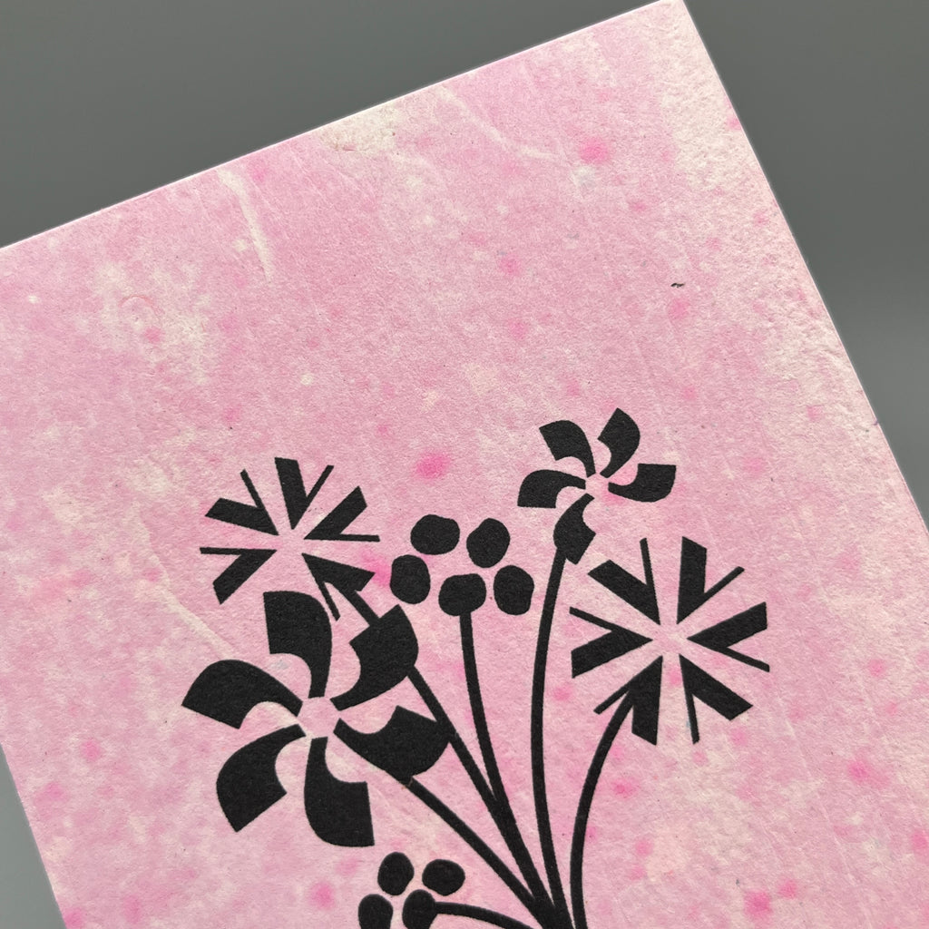 Karte handgeschöpft – Blumenstrauss
