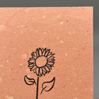 Karte handgeschöpft – Sonnenblume