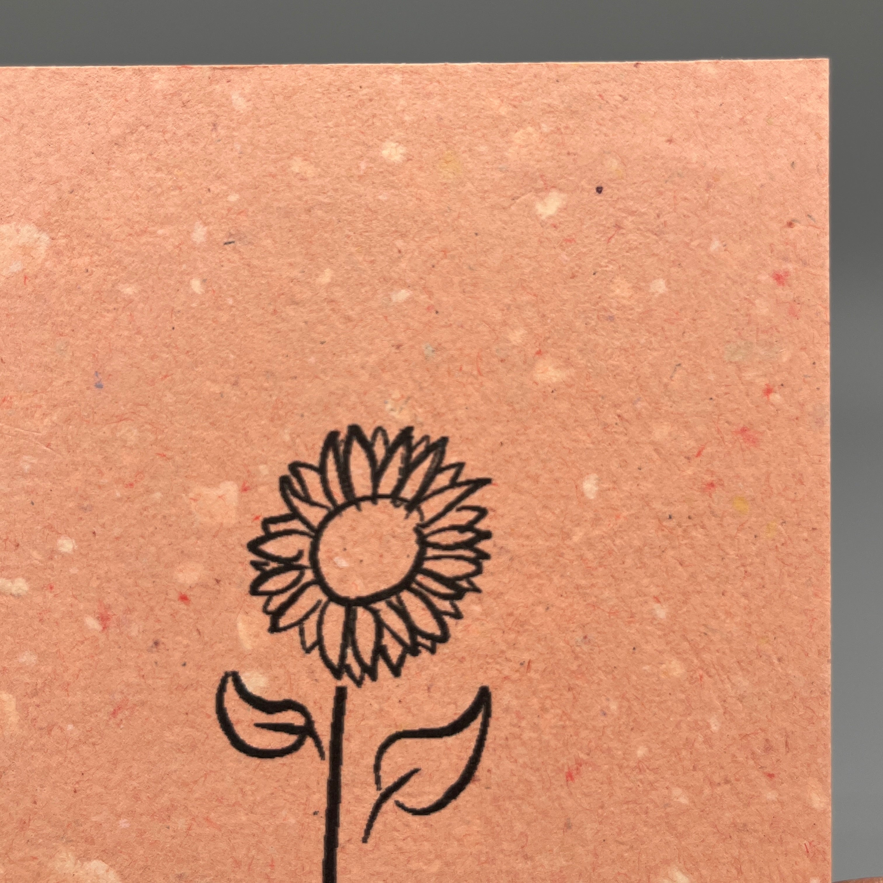 Karte handgeschöpft – Sonnenblume